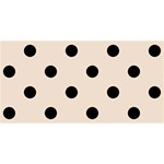 Polka Dots - Black on Almond Brown YOU ARE INVITED 3D Greeting Card (8x4)