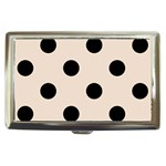 Polka Dots - Black on Almond Brown Cigarette Money Case