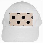 Polka Dots - Black on Almond Brown Black Cap