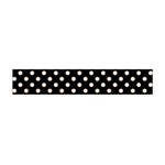 Polka Dots - Almond Brown on Black Flano Scarf (Mini)