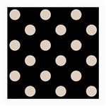 Polka Dots - Almond Brown on Black Medium Glasses Cloth