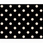 Polka Dots - Almond Brown on Black Collage 8  x 10 