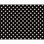 Polka Dots - Almond Brown on Black Collage 11  x 14 