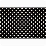 Polka Dots - Almond Brown on Black Collage 12  x 18 
