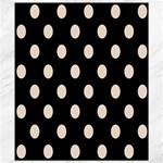 Polka Dots - Almond Brown on Black Canvas 8  x 10 