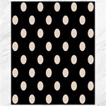 Polka Dots - Almond Brown on Black Canvas 11  x 14 