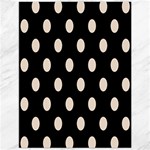 Polka Dots - Almond Brown on Black Canvas 12  x 16 