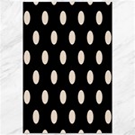 Polka Dots - Almond Brown on Black Canvas 12  x 18 