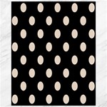 Polka Dots - Almond Brown on Black Canvas 16  x 20 