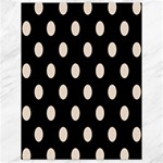 Polka Dots - Almond Brown on Black Canvas 18  x 24 