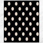 Polka Dots - Almond Brown on Black Canvas 20  x 24 