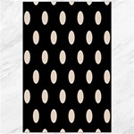 Polka Dots - Almond Brown on Black Canvas 20  x 30 