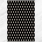 Polka Dots - Almond Brown on Black Canvas 24  x 36 