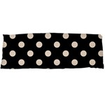 Polka Dots - Almond Brown on Black Body Pillow Case (Dakimakura) (One Side)