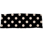 Polka Dots - Almond Brown on Black Body Pillow Case Dakimakura (Two Sides)