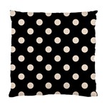 Polka Dots - Almond Brown on Black Standard Cushion Case (Two Sides)