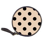 Polka Dots - Black on Pastel Brown Classic 20-CD Wallet
