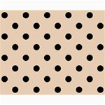 Polka Dots - Black on Pastel Brown Collage 8  x 10 