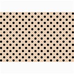 Polka Dots - Black on Pastel Brown Collage 12  x 18 