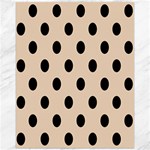 Polka Dots - Black on Pastel Brown Canvas 16  x 20 