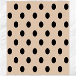 Polka Dots - Black on Pastel Brown Canvas 20  x 24 