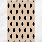 Polka Dots - Black on Pastel Brown Canvas 20  x 30 