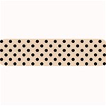 Polka Dots - Black on Pastel Brown Medium Bar Mat