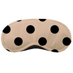 Polka Dots - Black on Pastel Brown Sleeping Mask
