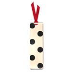 Polka Dots - Black on Pastel Brown Small Book Mark