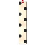 Polka Dots - Black on Pastel Brown Large Book Mark