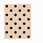 Polka Dots - Black on Pastel Brown Small Garden Flag (Two Sides)