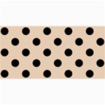 Polka Dots - Black on Pastel Brown 4  x 8  Photo Cards