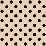 Polka Dots - Black on Pastel Brown ScrapBook Page 12  x 12 