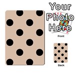 Polka Dots - Black on Pastel Brown Multi-purpose Cards (Rectangle)