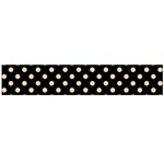 Polka Dots - Pastel Brown on Black Flano Scarf (Large)