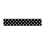 Polka Dots - Pastel Brown on Black Flano Scarf (Mini)