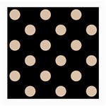 Polka Dots - Pastel Brown on Black Medium Glasses Cloth