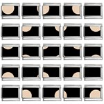 Polka Dots - Pastel Brown on Black 9mm Italian Charm (25 pack)