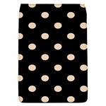 Polka Dots - Pastel Brown on Black Removable Flap Cover (S)