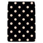 Polka Dots - Pastel Brown on Black Removable Flap Cover (L)
