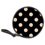 Polka Dots - Pastel Brown on Black Classic 20-CD Wallet