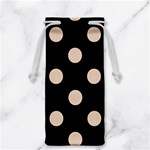 Polka Dots - Pastel Brown on Black Jewelry Bag