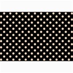 Polka Dots - Pastel Brown on Black Collage 12  x 18 