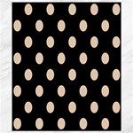 Polka Dots - Pastel Brown on Black Canvas 8  x 10 