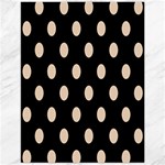 Polka Dots - Pastel Brown on Black Canvas 12  x 16 