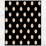 Polka Dots - Pastel Brown on Black Canvas 16  x 20 