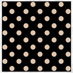 Polka Dots - Pastel Brown on Black Canvas 20  x 20 