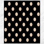 Polka Dots - Pastel Brown on Black Canvas 20  x 24 