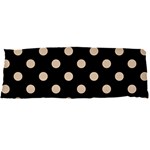 Polka Dots - Pastel Brown on Black Body Pillow Case Dakimakura (Two Sides)