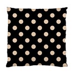 Polka Dots - Pastel Brown on Black Standard Cushion Case (Two Sides)